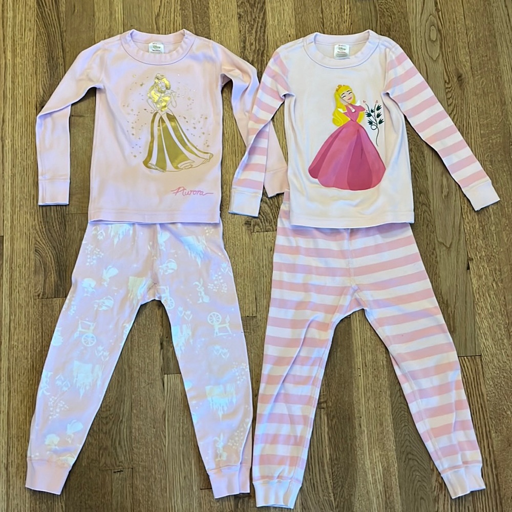 Two sets of Disney by Hanna Andersson princess pajamas size 4